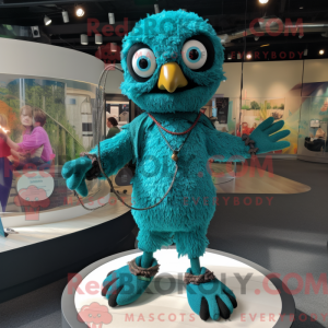 Mascot character of a Teal...