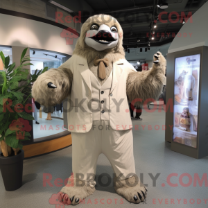 Mascot character of a Beige...