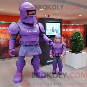 Maskotfigur af en lavendel...