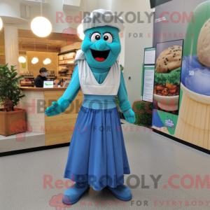 Mascot character of a Blue...