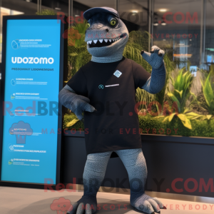 Maskot karakter af en sort...