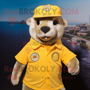 Yellow Seal maskot kostume...