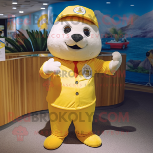 Yellow Seal maskot kostume...