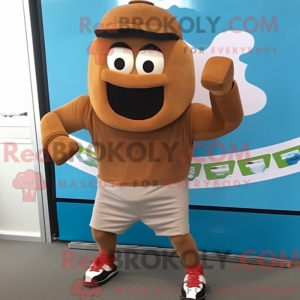Mascot character of a Brown...