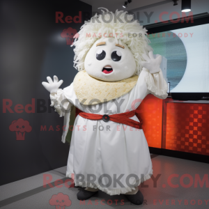 Mascot-karakter af en hvid...
