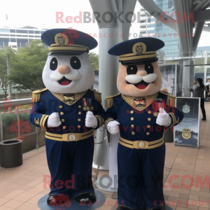 Mascot character of a Navy...