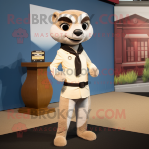 Cream Meerkat mascotte...