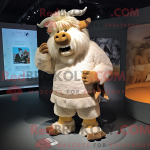 Maskottchen eines Cream Yak...