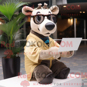 Maskottchen eines braunen...