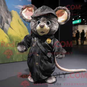 Maskot-karakter av en svart...