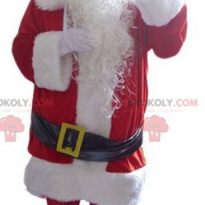 Disfraz de Papá Noel con barba y todos los accesorios. -