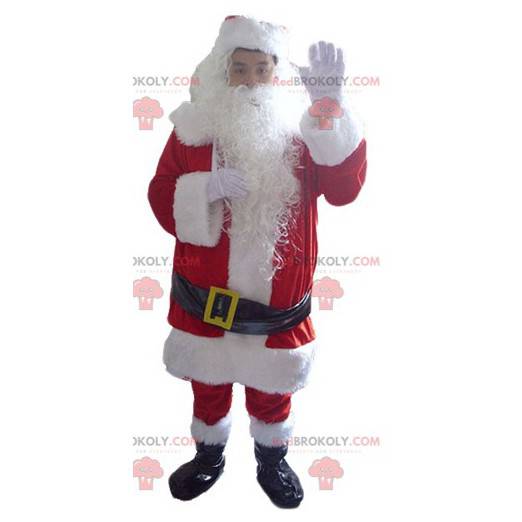 Santa Claus costume with beard and all accessories -