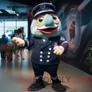Mascot character of a Navy...