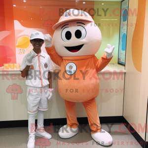 Mascot character of a Peach...