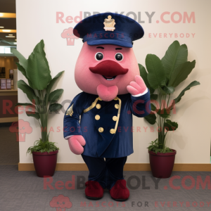 Mascot character of a Navy...