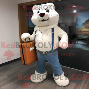 Mascot character of a White...