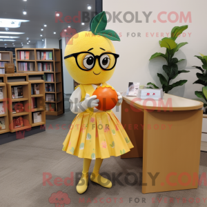 Mascot character of a Peach...