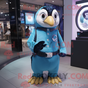 Mascot character of a Blue...
