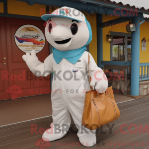 Maskot karakter af en hvid...
