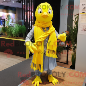 Maskottchen einer gelben...