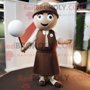 Mascot character of a Brown...