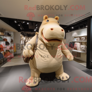 Mascot character of a Beige...