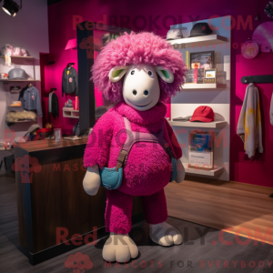 Máscara de cor magenta ou...