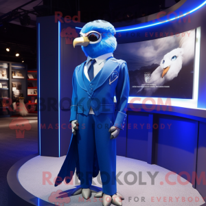 Mascot character of a Blue...
