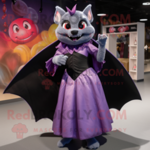 nan Bat mascot costume character dressed with a Ball Gown and Belts