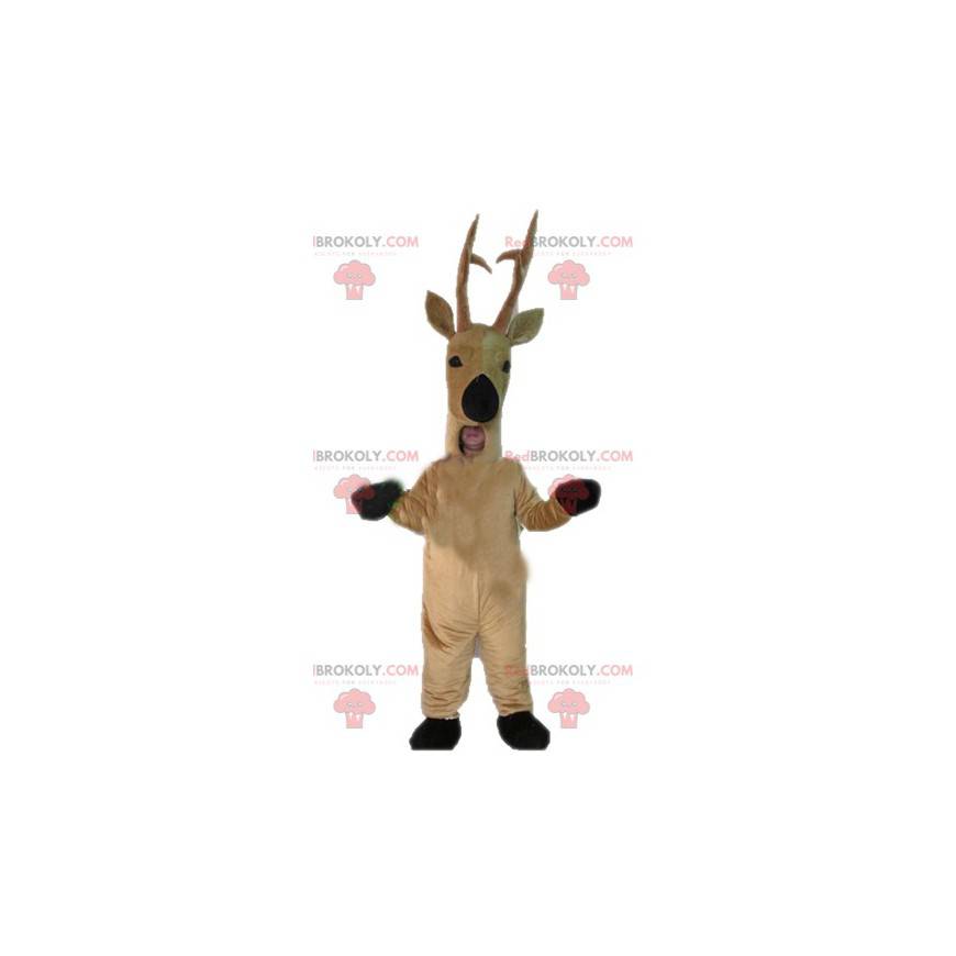 Mascote de cervo rena marrom - Redbrokoly.com