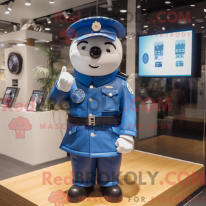Mascot character of a Blue...