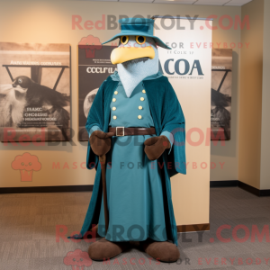 Mascot character of a Teal...