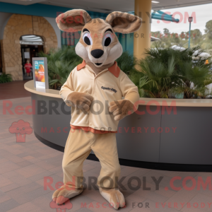 Maskot-karakter av en Tan...