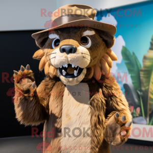 Mascot character of a Brown...