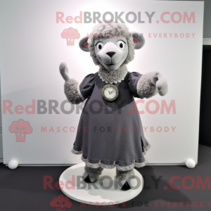 Maskot karakter af et gråt...