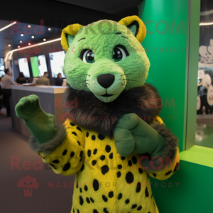 Green Cheetah mascotte...