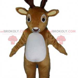 Hnědý a bílý sobí losí karibu maskot - Redbrokoly.com