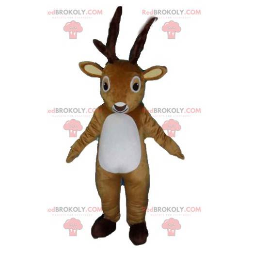 Brown and white reindeer elk caribou mascot - Redbrokoly.com