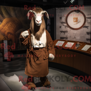 Mascot character of a Brown...