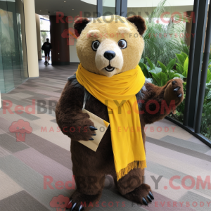 Personaje mascota de un oso...