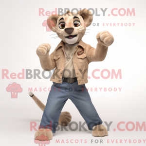 Mascot karakter van een Tan...