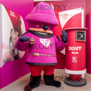 Postava maskota purpurové...