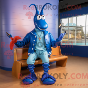 Mascot character of a Blue...