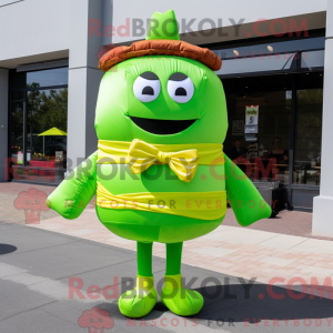 Postava maskota Lime Green...