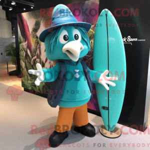 Mascot character of a Teal...