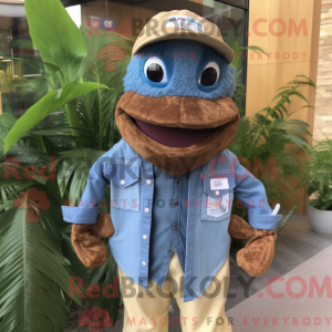 Mascot character of a Brown...