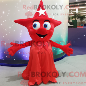 Mascottefiguur van een rode...