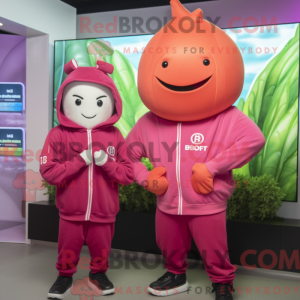 Maskottchen einer rosa Rübe...