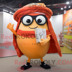 Maskottchen eines Orange...