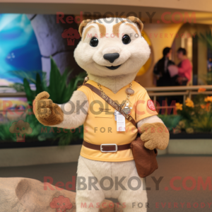 Mascot character of a Beige...